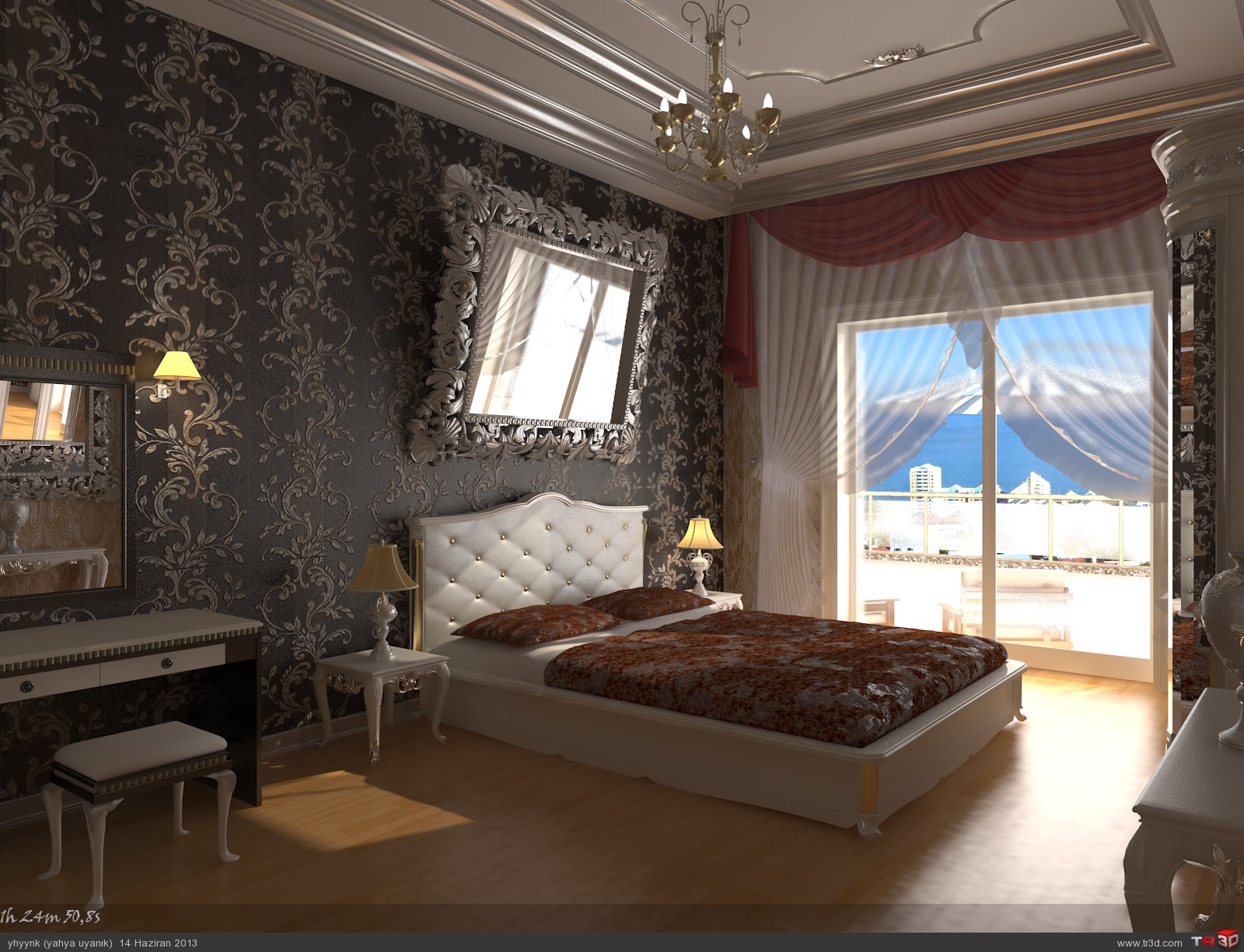 klasik yatak odası Mimari Projeler