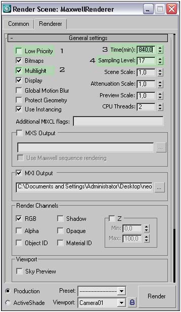 maxwell render penceresi