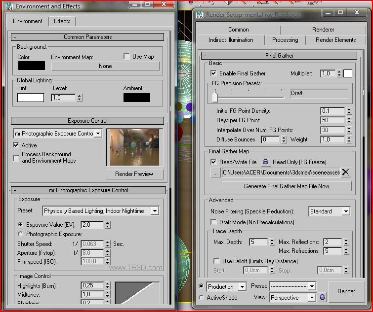 3dsmax mr photographic exposure
