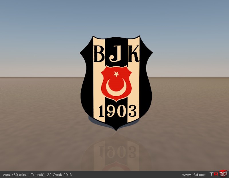 Beşiktaş spor takımı 3d  logosu. 1