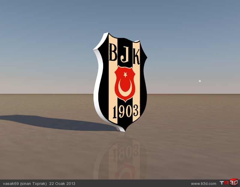 Beşiktaş spor takımı 3d  logosu. 2