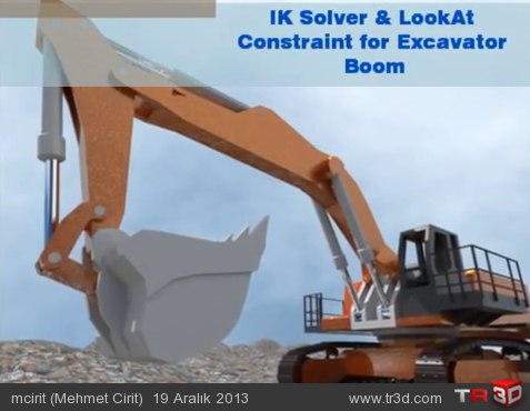 IK Solver & LookAt Constraint for Excavator Boom
