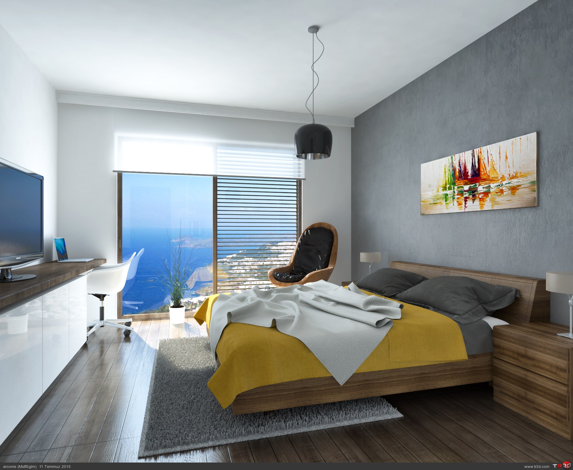 Bodrum Villa / Yatak Odası Mimari Projeler