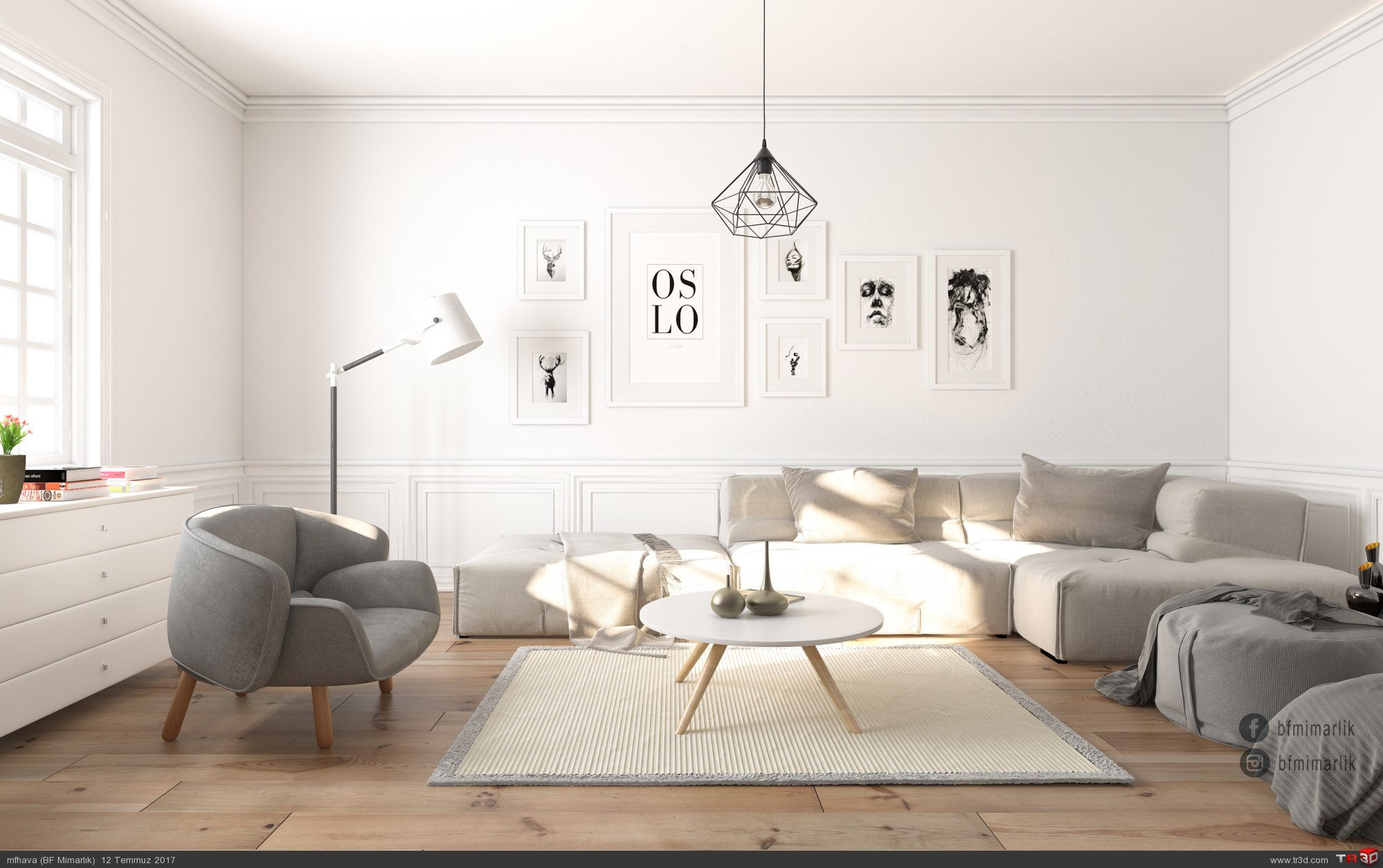 White Living Room