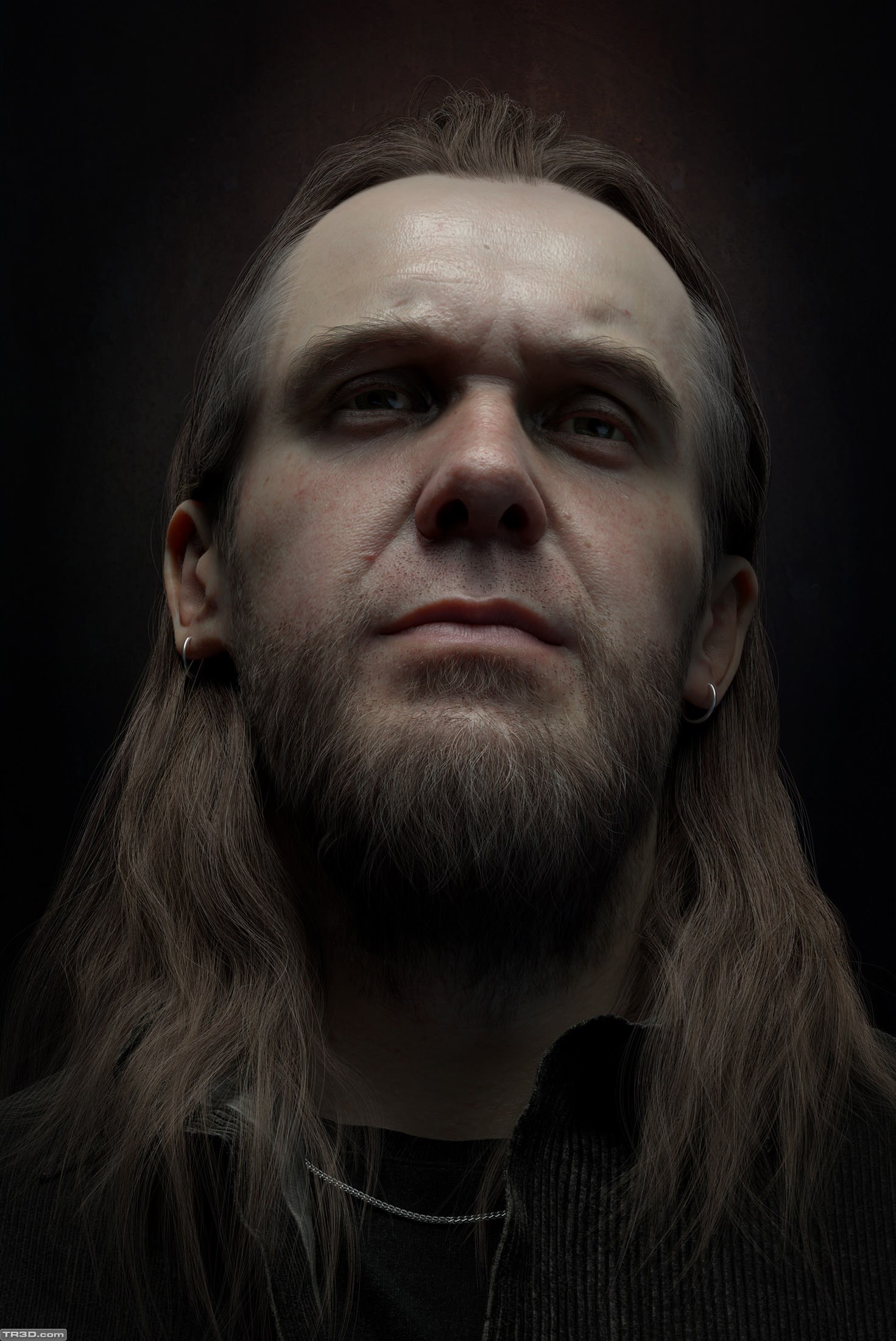 Man with long hair