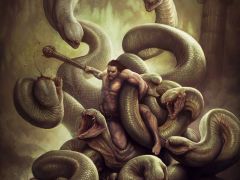 Hercules vs Hydra (Digital Paint)